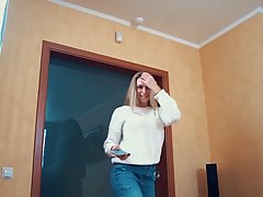 Sexy stepdaughter shows a dance and gets cock cum in her mouth LuxuryM...