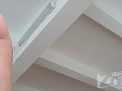 A horny voyeur is recording a nice video  while sexy girls are taking ...