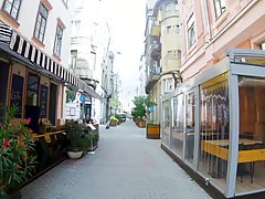 Beautiful blond Russian teen takes his entire length into her ass whil...