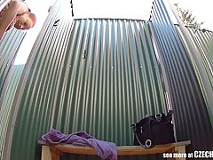 Naive babe is changing in front of a hidden camera  not even thinking ...