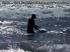 Big Tits Big Ass Super Hot Blonde Girl rides The Big Dick Surfer to dr...