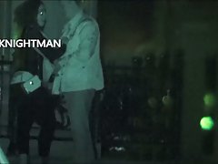 Horny man is fucking a woman from the back  in a public place  during ...