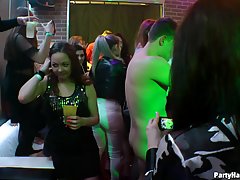 Ravishing college girls went to a party  after their exams and had cas...